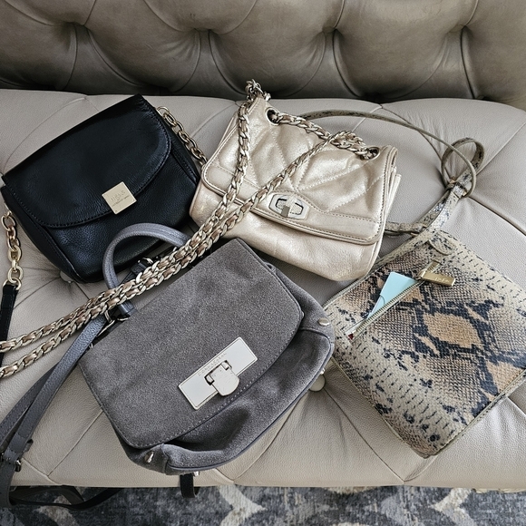 Bundle 4 Crossbody Leather Bags Donna Karan Heys International Hobo - Picture 3 of 5